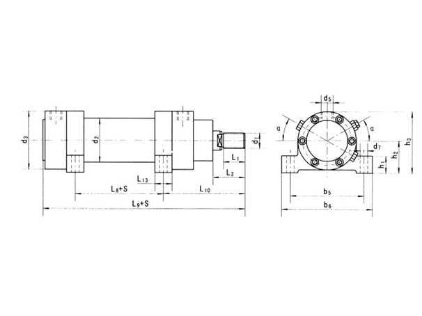 GBZQ4395-86 25MPa heavy duty metallurgical equipment hydraulic cylinder